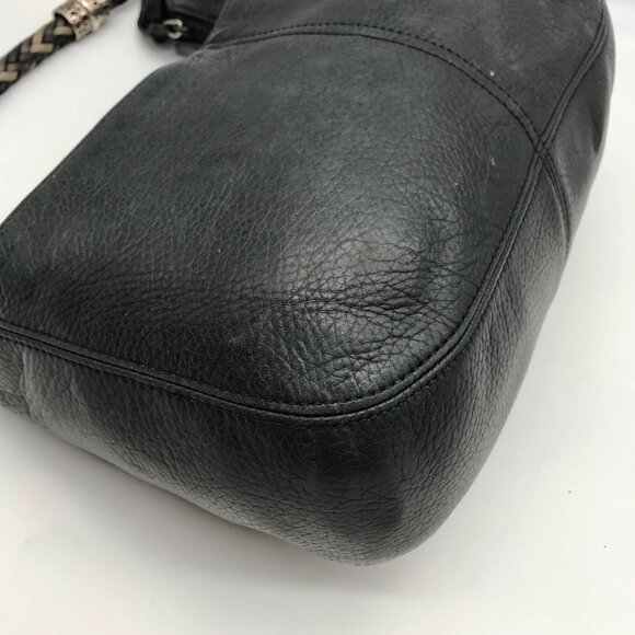 Brighton Dark Navy Leather Shoulder Bag - Picture 8 of 10